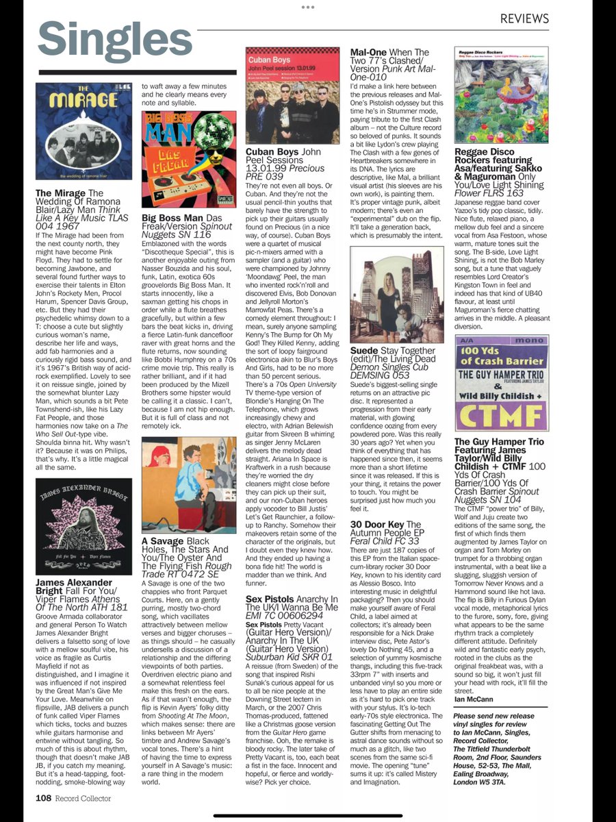 Fab review of our Peel Sessions album in @RecCollMag @PrecRecs