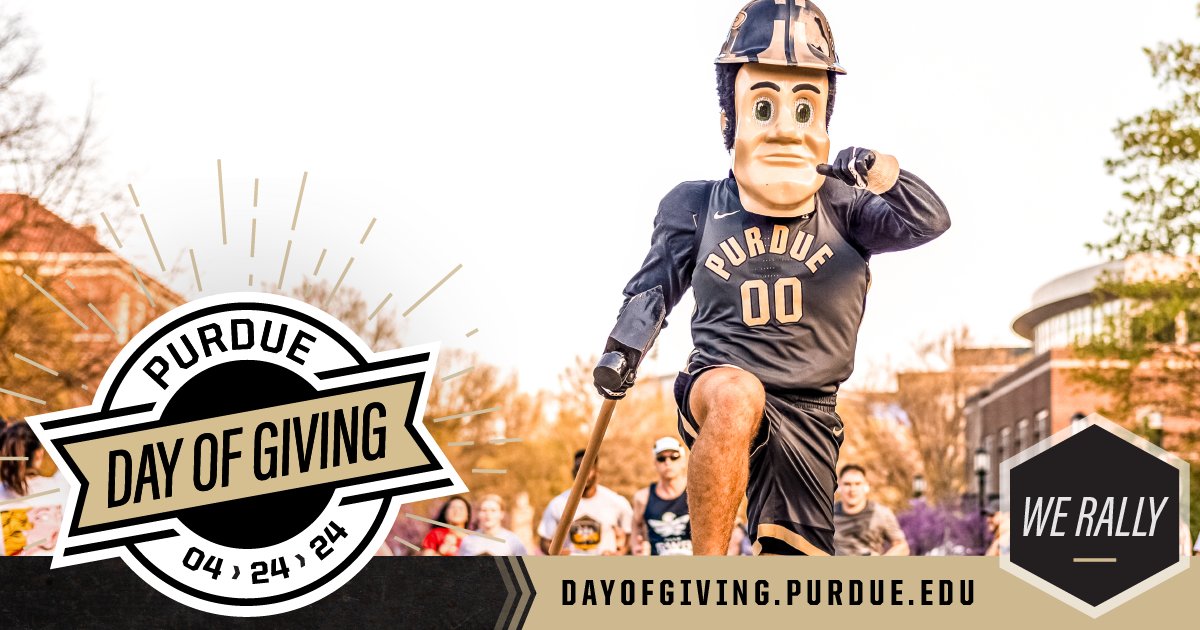 📣 Once more, we rally! #PurdueDayofGiving is Wednesday, April 24—that’s only one month from today!