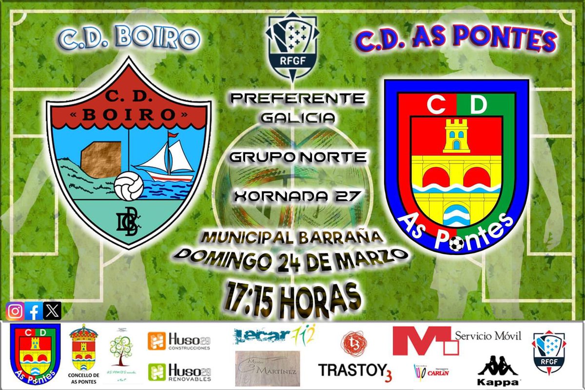 C.D. As Pontes (@cdaspontes) on Twitter photo Na vixésimo séptima xornada de liga visitamos ao <a href="/CDBoiro/">C.D. Boiro</a>, esta tarde no Municipal Barraña.
#cdaspontes #zulesss #aquininguenserende #boiroaspontes #aporeles Na vixésimo séptima xornada de liga visitamos ao <a href="/CDBoiro/">C.D. Boiro</a>, esta tarde no Municipal Barraña.
#cdaspontes #zulesss #aquininguenserende #boiroaspontes #aporeles
