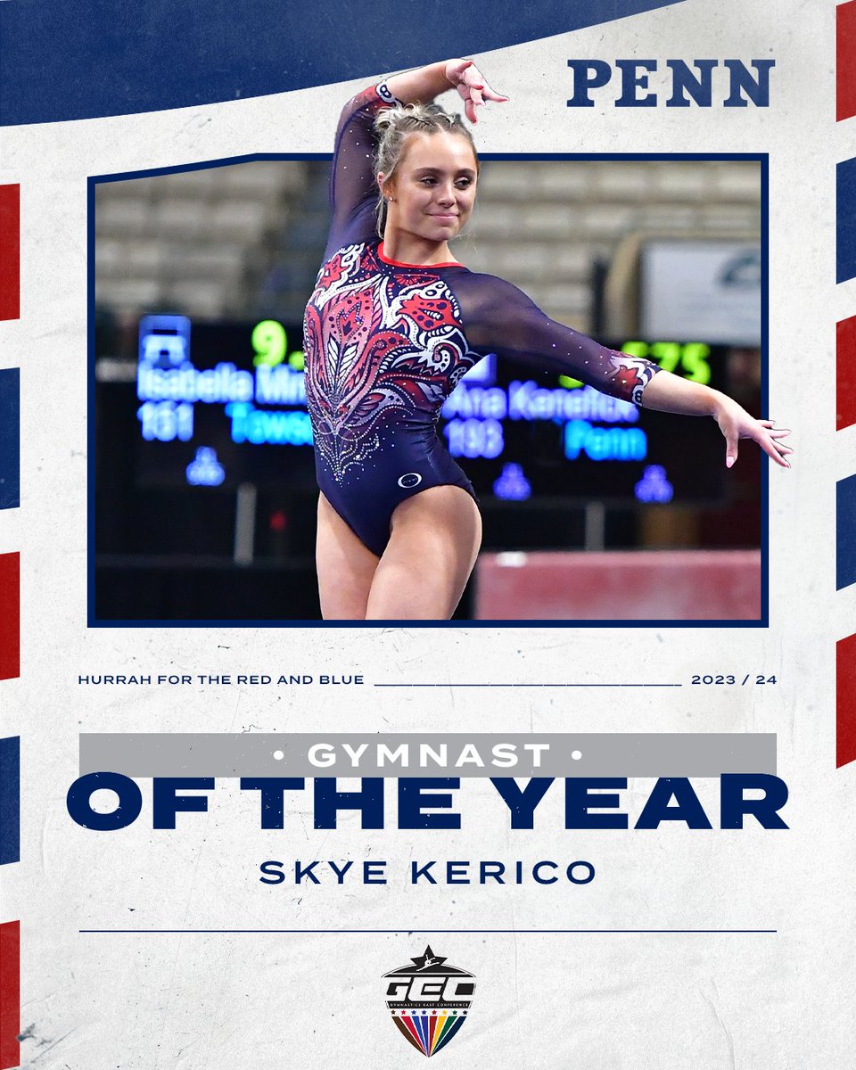 PennGym's tweet photo. ๐๐๐ ๐๐๐๐๐๐๐ ๐๐
๐๐๐ ๐๐๐๐
She's simply the best!
After a special sophomore season, Skye Kerico becomes the sixth Quaker and first since current coach Kirsten Becker (Strausbaugh) to win a conference's top honor!
๐ฐ https://t.co/NUGuyhun0I
#GoPennFight ๐ด๐ต https://t.co/RZgBdeOkgx