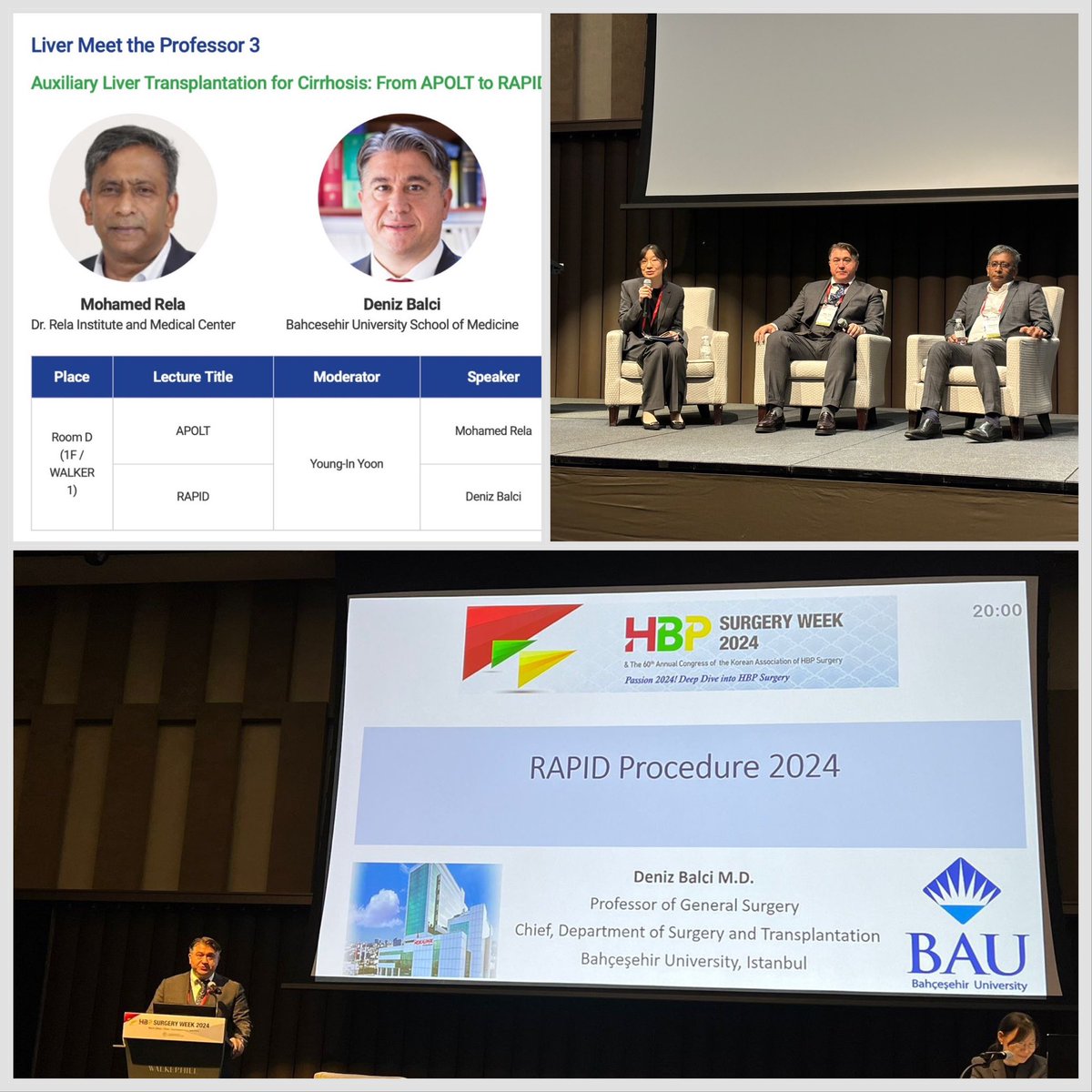 It was a great honor to share the stage @ Meet the Professor session with one of HPB communities living legend, Prof. Mohamed Rela at the Korean HPBweek24 in Seoul. We discussed the evolution and the latest innovations in living donor liver transplants !@Bahcesehir