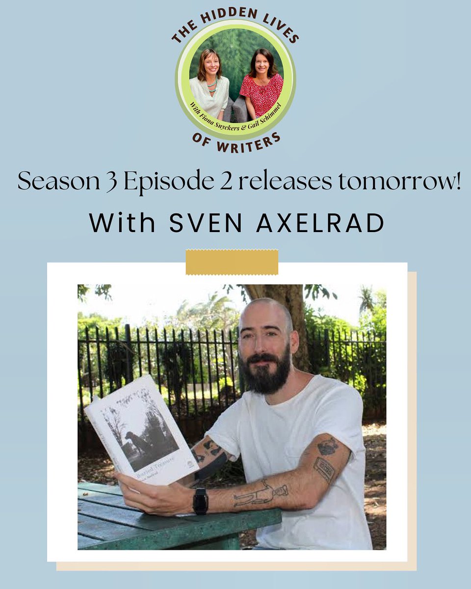 Don’t miss our interview tomorrow with SVEN AXELRAD, whose critically acclaimed novel, Buried Treasure, took the literary world by storm last year 💥💥