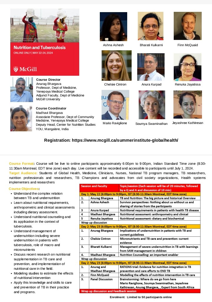 Take a look at this flyer & the exciting line-up, while the website gets updated: @BKulkarni_nin @CFMcQuaid @ChelsieCintron @AnuraKurpad Dr Renuka Jayatissa, @ashna_ashesh Panel discussion on the last day with @doctorsoumya @MarioRaviglione & Jeyashree Kathiresan from @icmr_nie