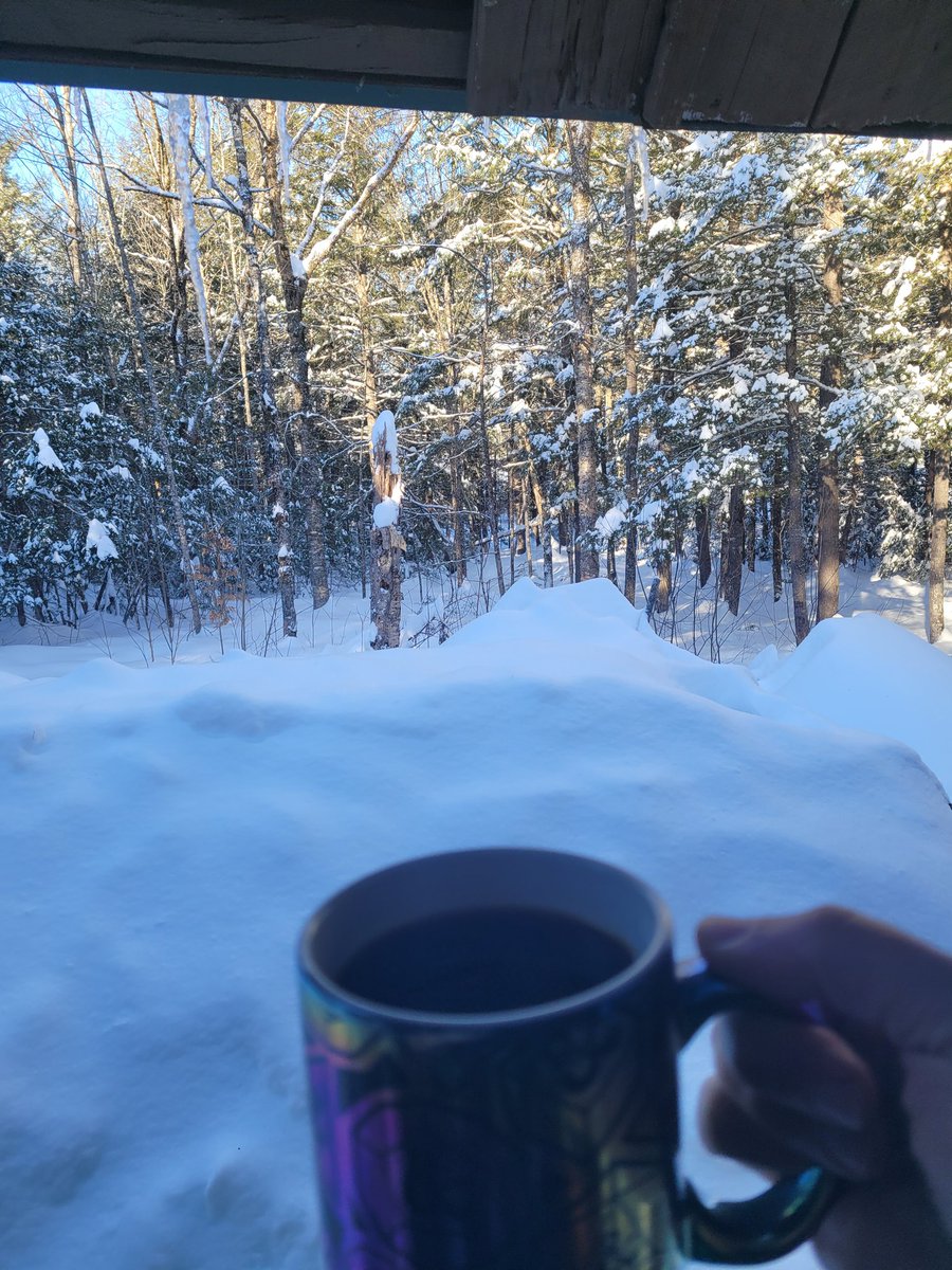 No coffee at the #brookchair today.  #Maine another 21 inches added to the snowpack earlier this week.