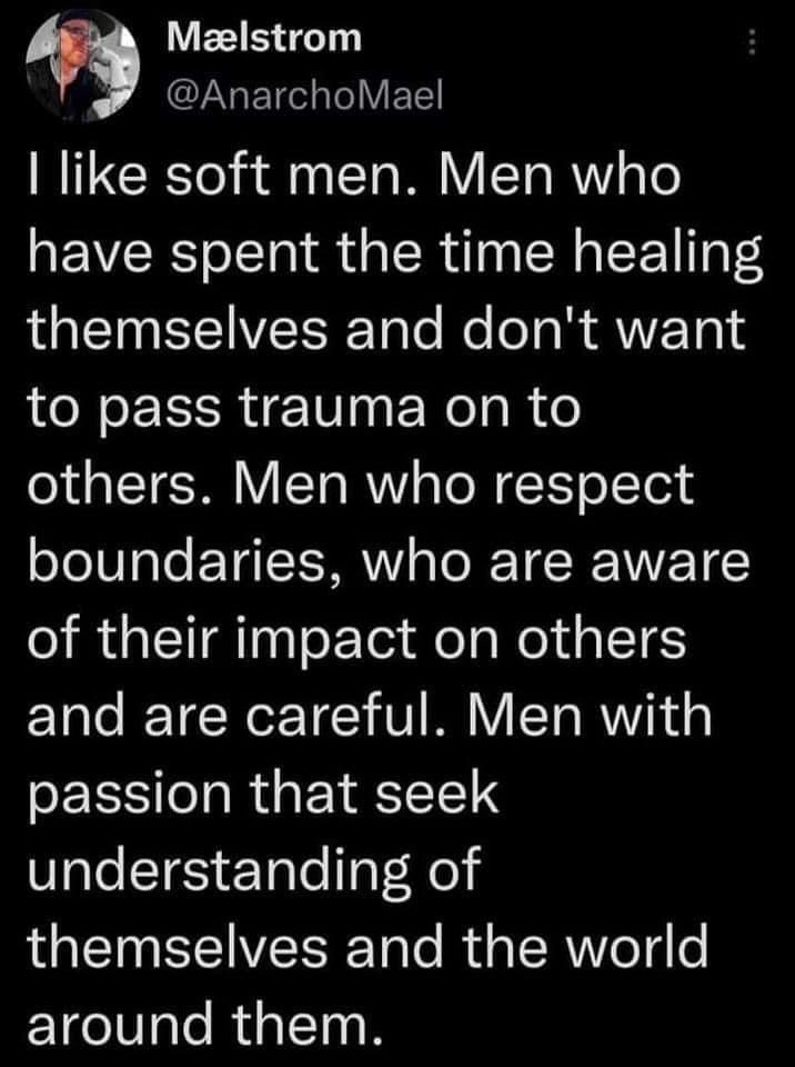 In praise of soft men.