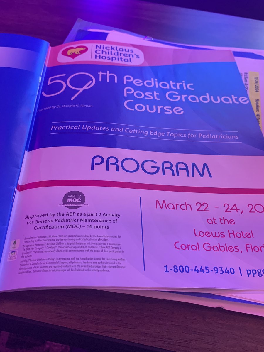 RGereigekidsdoc's tweet photo. Final (Day 3) of @nicklausmeded 59th annual #PPGC underway with topics in sports concussion, infectious diseases, opioids, and nutrition. #CME @Nicklaus4Kids supporting the Pediatricians in their various clinical settings!! https://t.co/qTnLnNUIcg