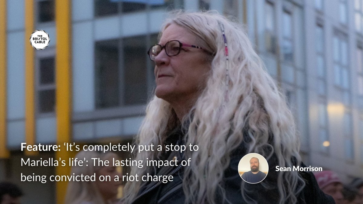 The Bristol Cable (@thebristolcable) on Twitter photo 3 years after her arrest for ‘rioting’ at a #KillTheBill protest, Mariella Gedge-Rogers is serving a lengthy jail term.
Meanwhile, the police officers who brutally beat demonstrators still aren’t being held to account.
Full story by <a href="/seanmorrison_/">Sean Morrison</a>: bit.ly/3TL3g4k 3 years after her arrest for ‘rioting’ at a #KillTheBill protest, Mariella Gedge-Rogers is serving a lengthy jail term.
Meanwhile, the police officers who brutally beat demonstrators still aren’t being held to account.
Full story by <a href="/seanmorrison_/">Sean Morrison</a>: bit.ly/3TL3g4k
