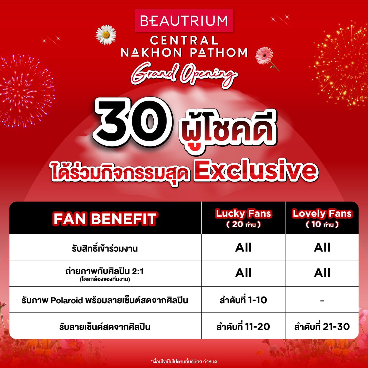 TheBeautrium's tweet photo. มาร่วมเป็น 30 ผู้โชคดีที่จะได้ร่วมกิจกรรมสุดพิเศษ❣️
#BTCENTRALNAKHONPATHOM #BTStoreOpening #theBEAUTRIUM #เรื่องบิวตี้ต้องบิวเทรี่ยม #donutspw #sunnywnrt #pakfaiiii https://t.co/oKjvHizS5a