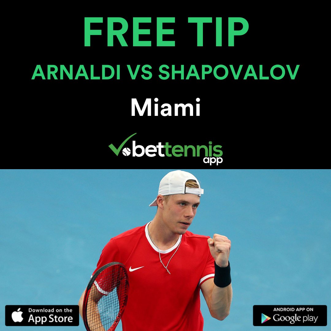 🎾 Miami Alert: Arnaldi vs Shapovalov 🎾
💥 Our pick: 🍀 Shapovalov @ 2 @+100 🍀
👑 Kings of Bets! Crown in Bio.
#Miami #Arnaldi #Shapovalov #GrandSlamGamble #RallyForReturns #USOpen #TennisGuru #BetOnTennis #BettingTipsTennis