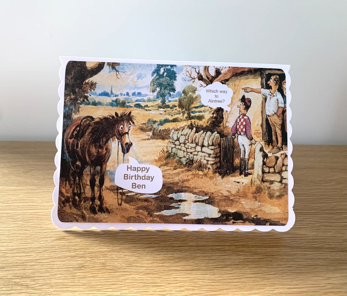 One for all you horse lovers out there, I have just added this funny card to my Folksy Shop. 
folksy.com/items/8317646-…
#HorseRacing #folksyseller #personalised #funnycard