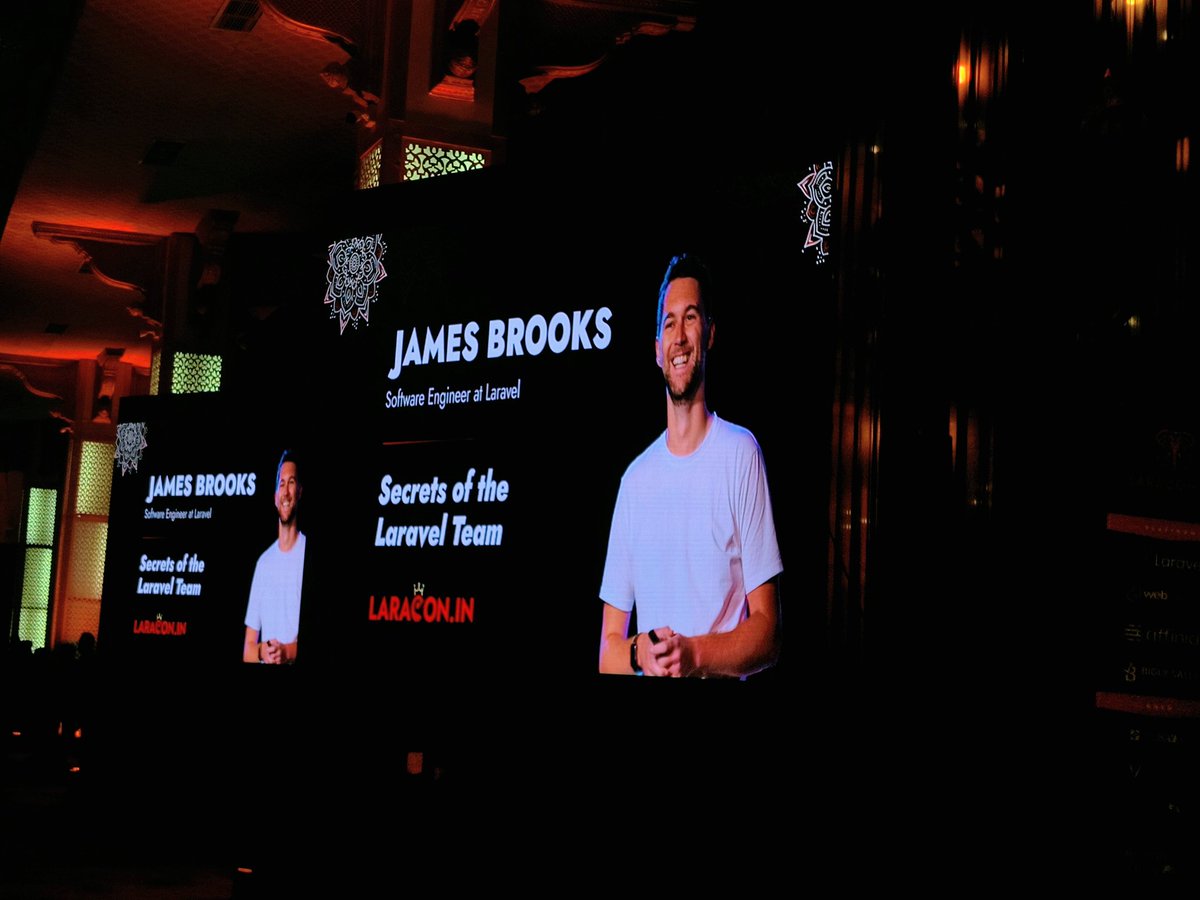 iYogeshchatrola's tweet image. Dive into the secrets of the Laravel Team with @jbrooksuk at @LaraconIN Get exclusive insights into the inner workings and future plans directly from the team. A must-attend session for all Laravel enthusiasts! #LaravelTeam #LaraconIN2024