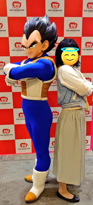 #AnimeJapan2024東映アニメーションブースのグリーティング! 悟空さんとベジータさんとアグモン!! 
