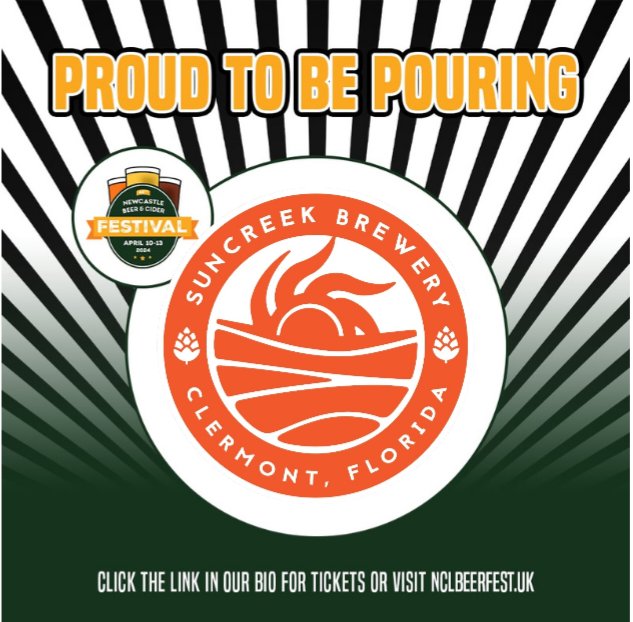 NCL Beer/Cider Fest (@nclbcf) on Twitter photo FIRST BEER ANNOUNCMENT! UK EXCLUSIVE!
We have just over 2 weeks to go until we open our doors and offer the first pour anywhere in the U.K of Florida's own <a href="/suncreekbrewery/">Suncreek Brewery</a> with Sunsquishy IPA a 7% taste of the sun in both Cask and KeyKeg thanks to <a href="/AllendaleBrewCo/">Allendale Brewery</a> FIRST BEER ANNOUNCMENT! UK EXCLUSIVE!
We have just over 2 weeks to go until we open our doors and offer the first pour anywhere in the U.K of Florida's own <a href="/suncreekbrewery/">Suncreek Brewery</a> with Sunsquishy IPA a 7% taste of the sun in both Cask and KeyKeg thanks to <a href="/AllendaleBrewCo/">Allendale Brewery</a>