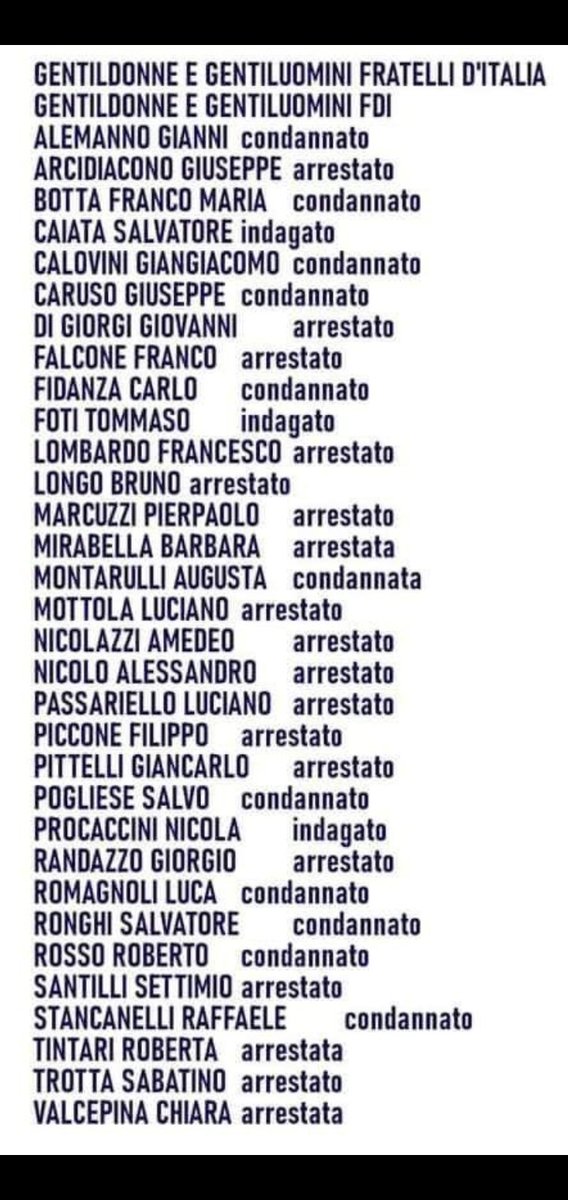 Adesso basta 🤬🤬 Io non posso aggiornare l'elenco ogni due settimane. Lasciate in pace Santanchè e La Russa.