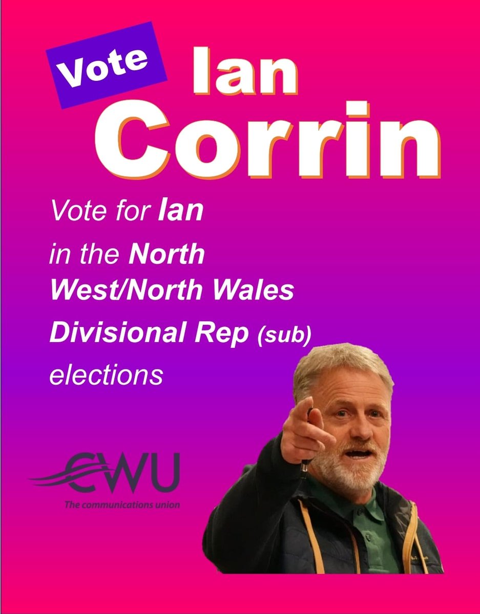 Keep a look out for your @CWUnews ballot papers for the @NWCWU Div Rep Sub Election. Use Your Vote