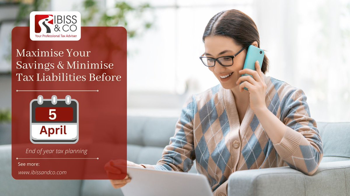 Stay ahead of the game with #ExpertTaxAdvice and financial strategy tips. Our blog provides insights to help you maximise your savings and minimise your tax liabilities. Visit buff.ly/3vluEN8 for more information. 

#FinancialStrategy #EndofYearTaxPlanning #IbissAndCo