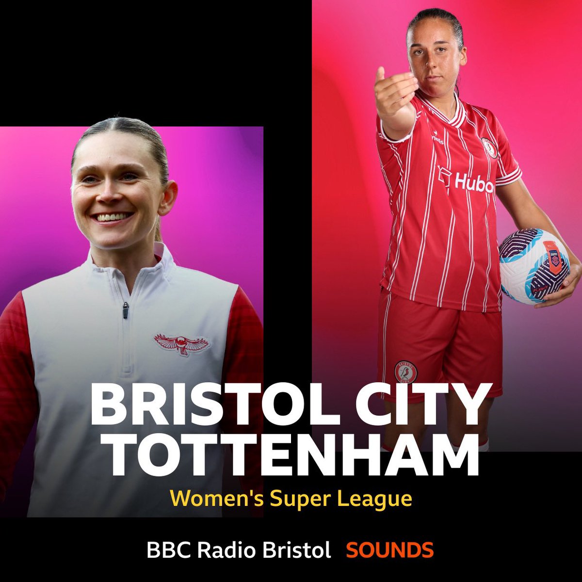 ⚽️ Bristol City Women 🆚 Tottenham Hotspur Women 🎙️ Build up & commentary from 1.30pm with @RoscoHeaton & Frankie Brown 📻 @BBCRB 94.9FM, DAB 💻📱@BBCSounds 📺 Freeview 719