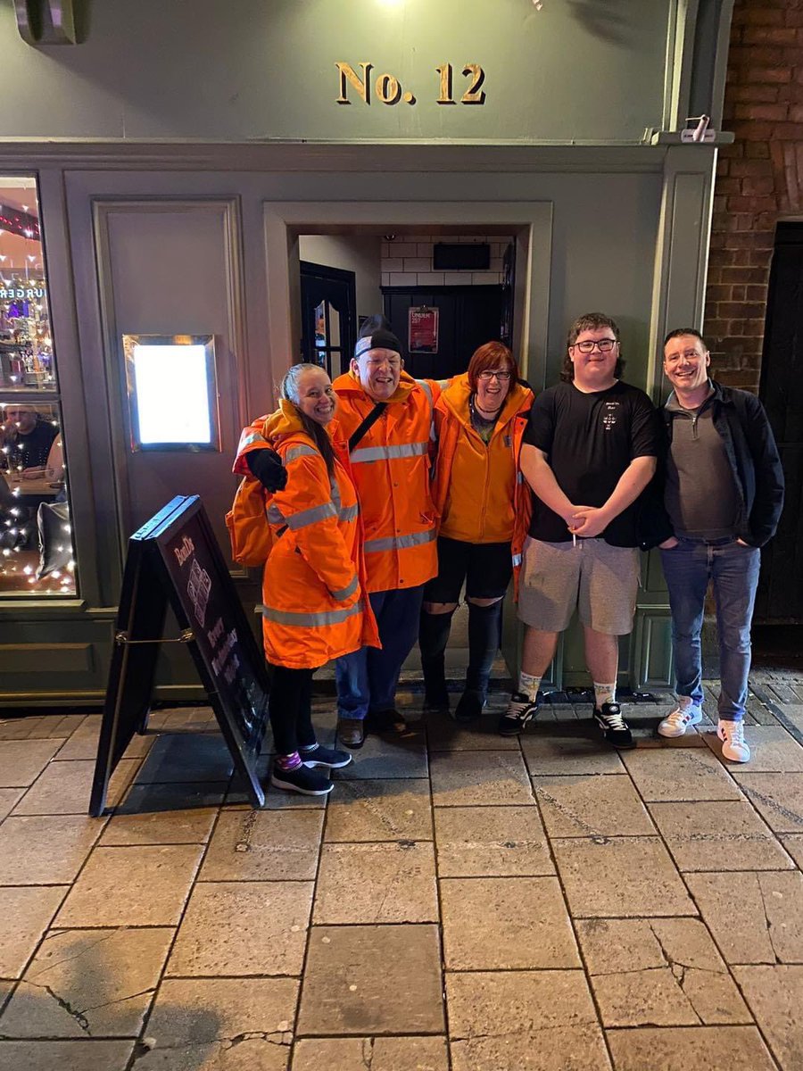 Team out on shift tonight is Charlotte, Roger and Amy. Walksafe app is on if you need to find us but if you just happen to see us while you’re in town come and say hi. @rocstreetangels #Tamworth #walksafe