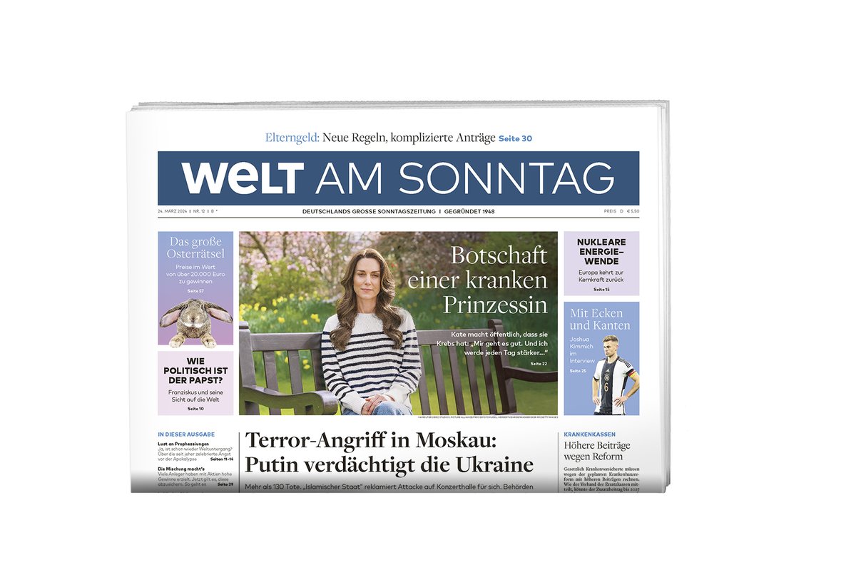 Die neue #WELTAMSONNTAG – jetzt bei Ihrem Zeitungshändler oder hier im E-Paper: epaper.welt.de