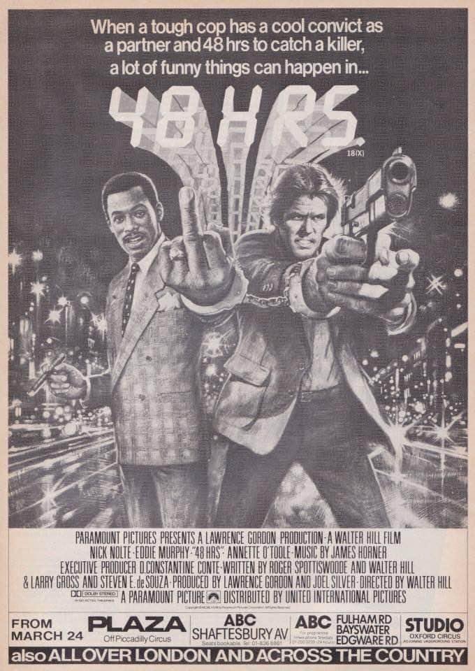 Forty-one years ago today, UK cinema audiences found out that a lot of funny things could happen in 48 Hrs… #48Hrs #1980s #film #films #EddieMurphy #NickNolte #WalterHill #crime #thriller #thrillers #48Hours