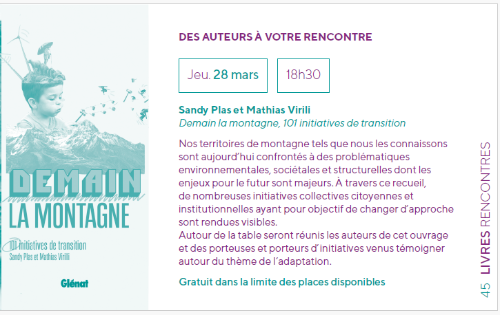 Avec Mathias Virilli nous serons jeudi prochain au @Museedauphinois pour parler de notre livre Demain, la montagne et évoquer la question de la transition des territoires de montagne. On vous attend! musees.isere.fr/expo/musee-dau…