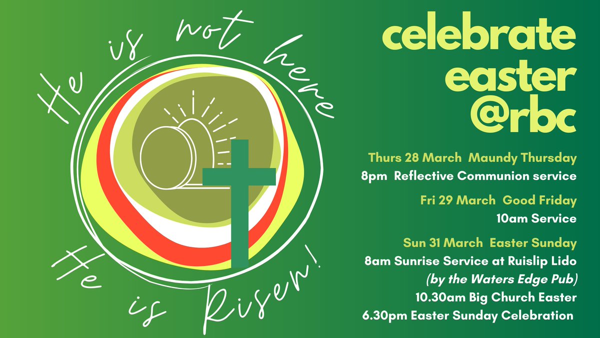 Easter is getting closer, and we'd love you to join us across the weekend.