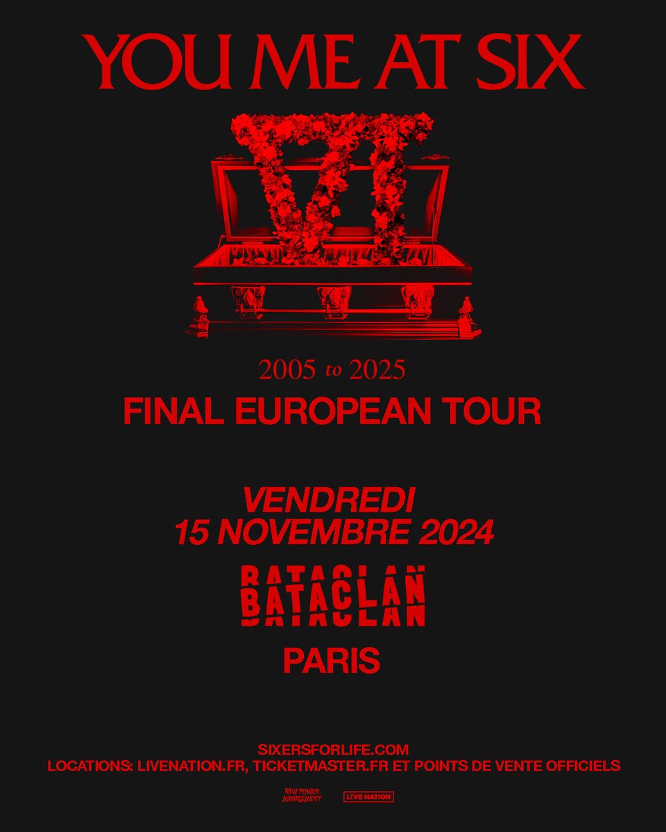 PARIS: Our final show in France Tickets on sale here ticketmaster.fr/fr/manifestati…