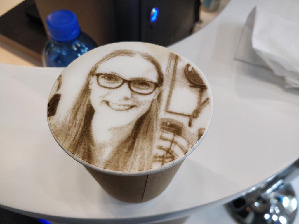 JanineLux's tweet photo. Thank you to everyone who made #ISPPD13 in Cape Town so memorable and possible! I appreciate all the discussions at my poster about #pneumococcus. My non-science highlights were being barefoot at the beach gala dinner and the #Coffee face art at the #Pfizer booth https://t.co/rQqX3pS3Jb