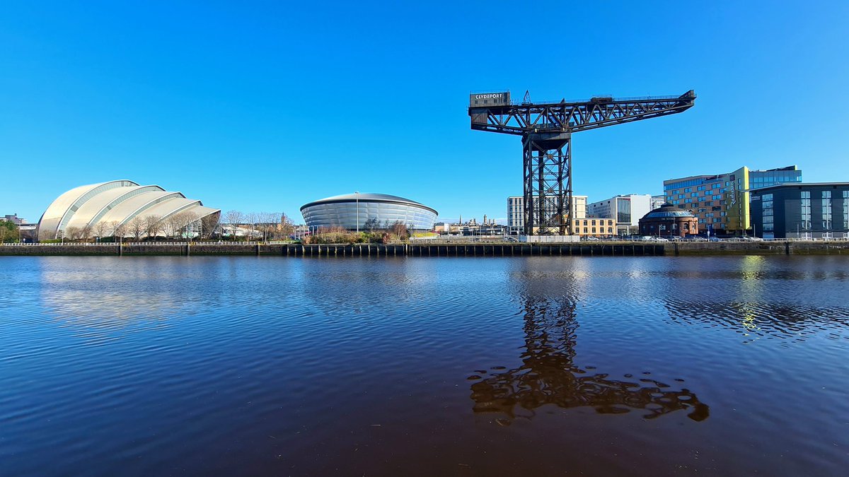 Good morning, Glasgow. It's a cracking Spring day out here today. It's a little bit chilly, but the skies are clear and blue, making it a great time to get out there and explore the city.

#glasgow #goodmorning #goodmorningglasgow #theclyde #glasgowriverside #glasgowtoday