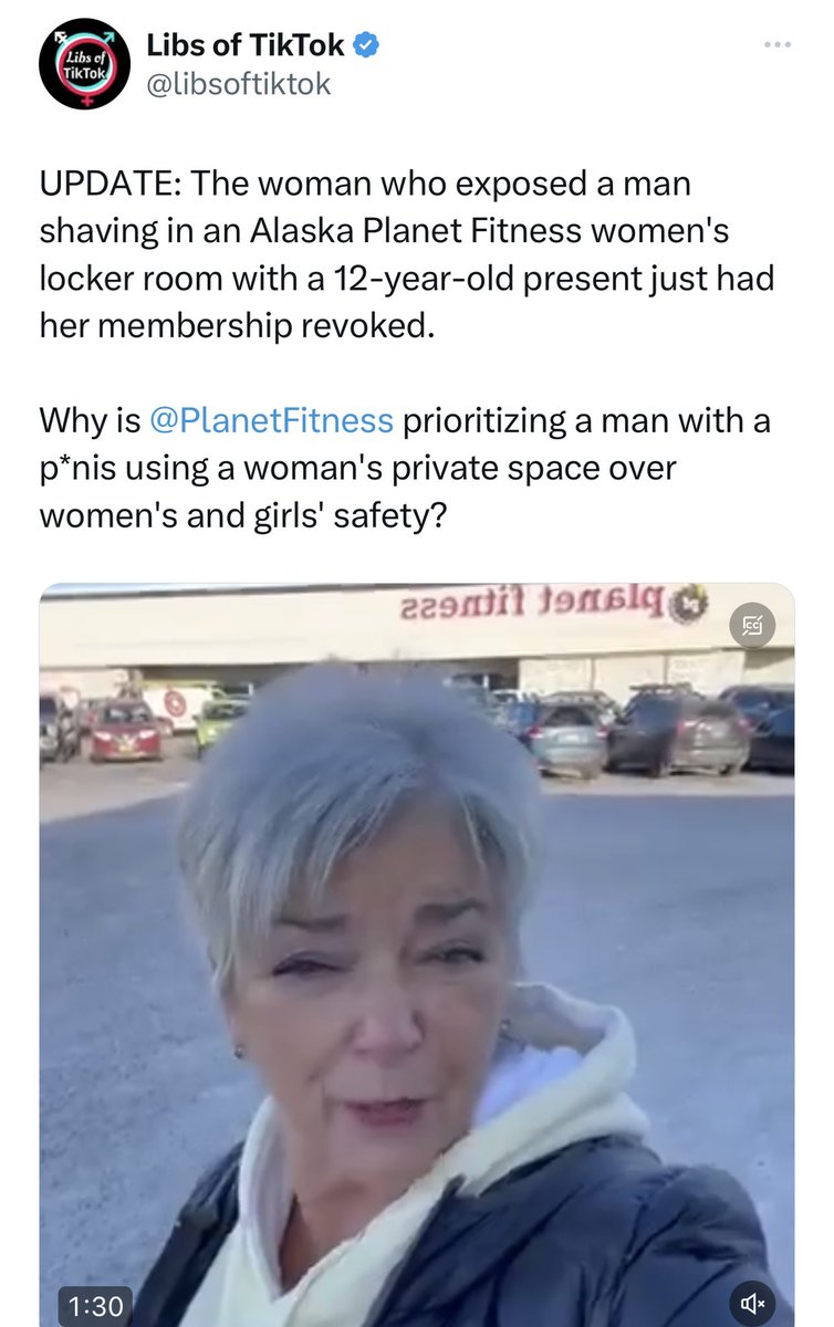 Welcome to Planet Fitness. If you’re a mentall ill man who wants to use the women’s locker room, they will hire someone to escort you so you’re comfortable while invading women’s private spaces. If you’re a woman who doesn’t want a man in her locker room, they will revoke your…