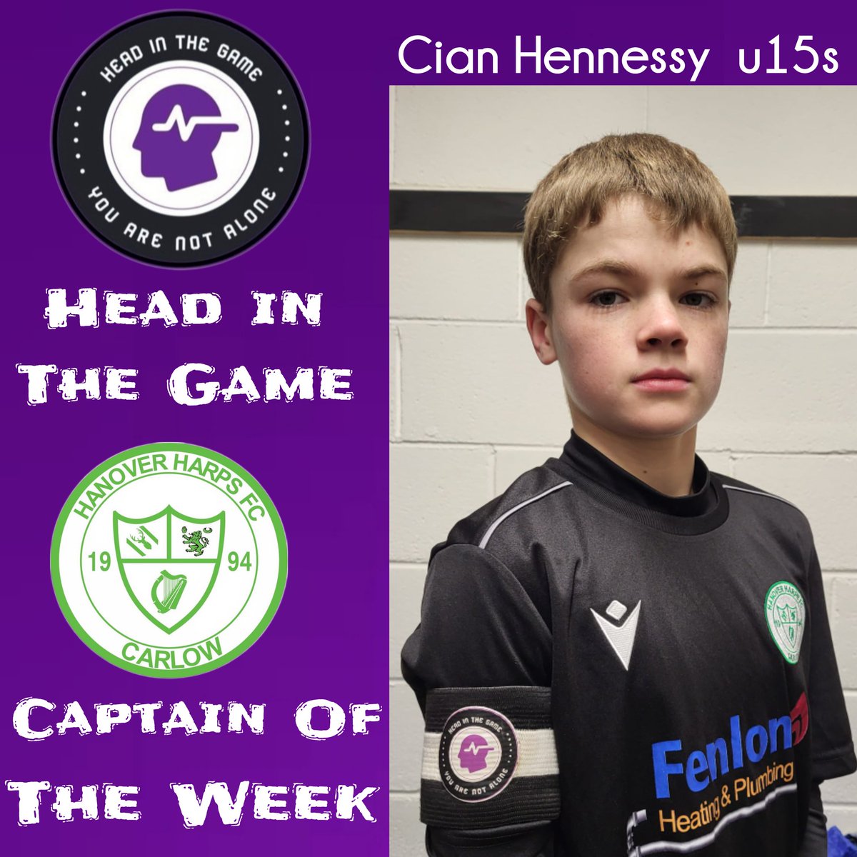 Hanover Harps would like to congratulate Cian Hennessy who is our @HeadInTheGameIE captain of the week, keep spreading the word boys. @carlowMHA @Carlow_Co_Co @ActiveCarlow @Pres_Carlow @cbscarlow @GCCCW1 @FAICarlow @EducateTogether @GrassrootsTTB