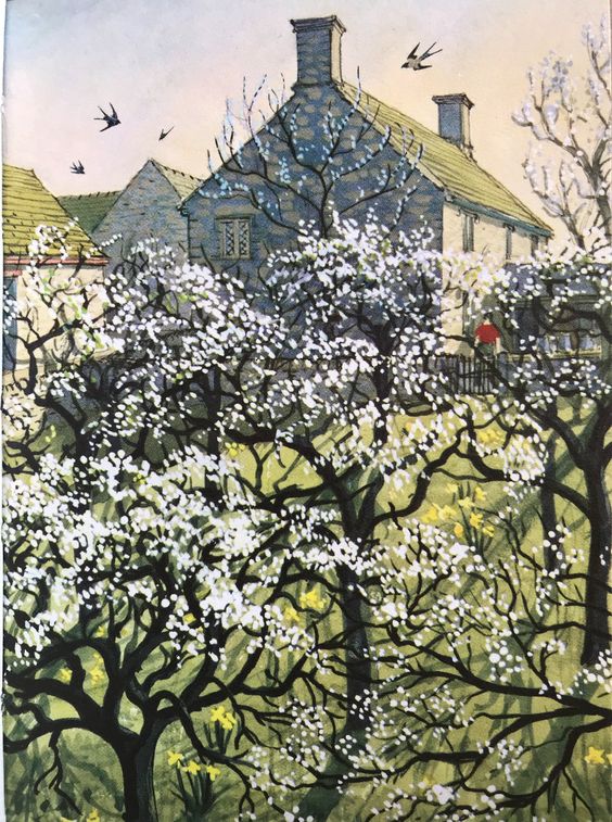'In the Orchard', C F Tunnicliffe (1901-1979)