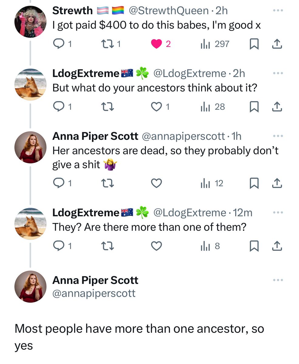 annapiperscott's tweet photo. God, drag queens on this website attract some real fkn idiots. https://t.co/PExrxmXlDG