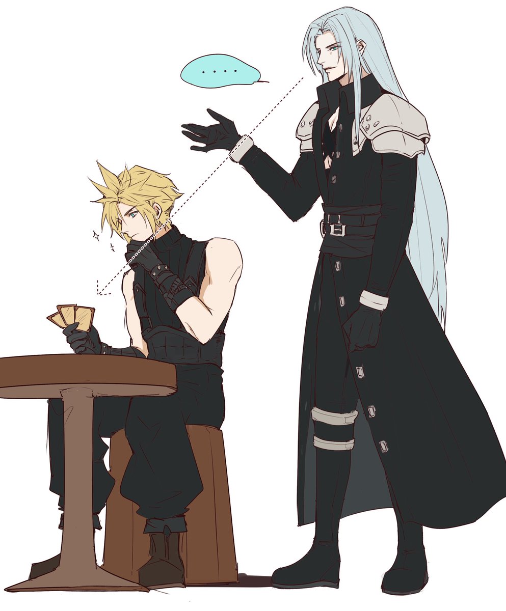 ffxivrio's tweet photo. so what if cloud got stuck in queen's blood instead of proceeding msq 
#FF7R  #Sephiroth #cloudstrife https://t.co/7zlyBbL4iH