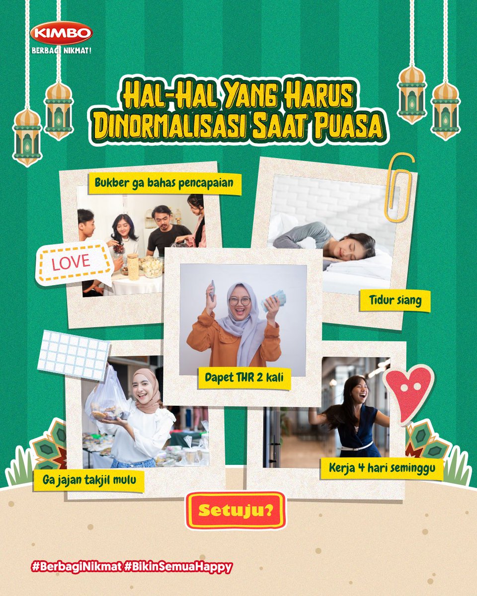 Setuju ga sih Kimbo Fams kalo hal-hal ini mesti dinormalisasi saat puasa?🥳

Ada tambahan lain? Tulis dong di kolom komen 👇

#Kimbo #BerbagiNikmat #BikinSemuaHappy #LebihMengertiKeluarga #SajianRamadanKimbo