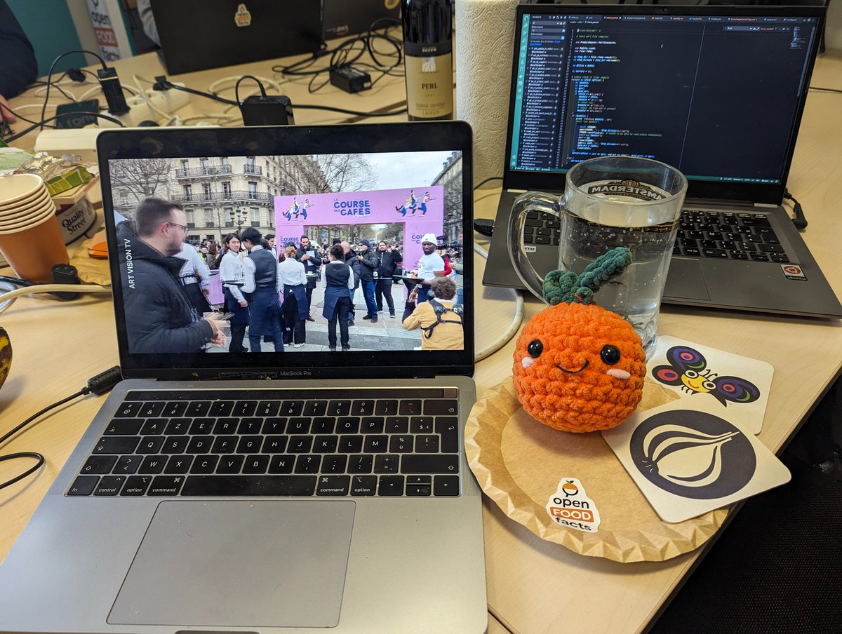 Teolemon's tweet image. 🤩 @OpenFoodFacts is holding the "Most Parisian #Perl Hackathon" ever just next #coursedescafes 😊🍊🥐☕️@OpenFoodFacts x @mongueurs_perl x @eaudeparis