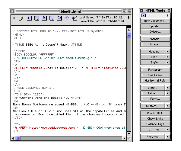 On 12 April, 1992, Bare Bones Software released the first version of the BBEdit freeware HTML and text editor. The editor was designed for the Macintosh platform.

#WebDesignHistory