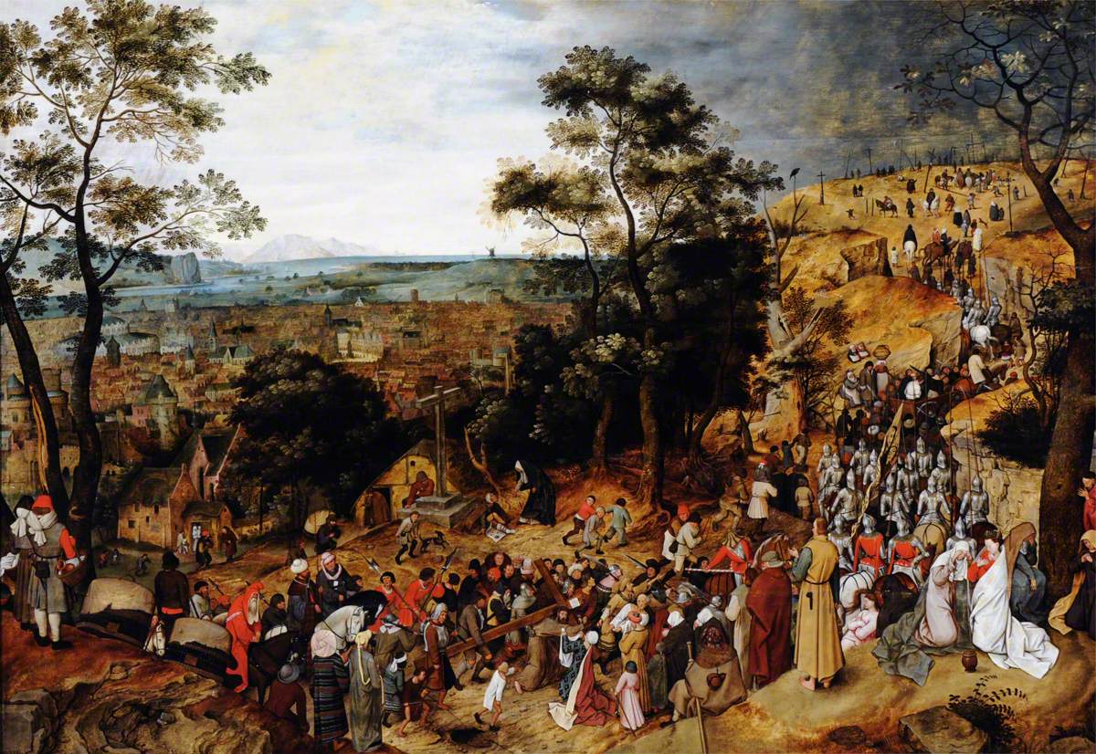 Today, Palm Sunday, marks the start of Holy Week. The perfect time to visit Nostell Priory and see the amazing 'The Procession to Calvary' by Pieter Brueghel the younger. (1564-1638). It was bought by Sir Rowland Winn, (1739-1785) and was purchased by the National Trust in 2011.