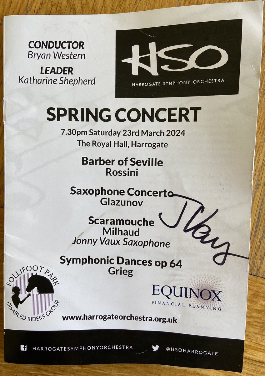 HSOHarrogate's tweet photo. Wow! It certainly was another night of exciting music at our Spring Concert last night. 🎷🎶Thanks to everyone who worked so hard to make it happen.👏
To our talented players, our brilliant soloist and inspiring conductor, Bryan. But most of all thanks to our amazing audience. 👏 https://t.co/96w62D3b1h