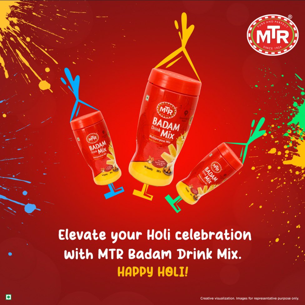 This Holi, add a flavorful twist to your celebrations with MTR Badam Drink Mix! Happy Holi !! #MTR #happyholi2024 #mtrbadamdrinkmix #FestivalOfColors