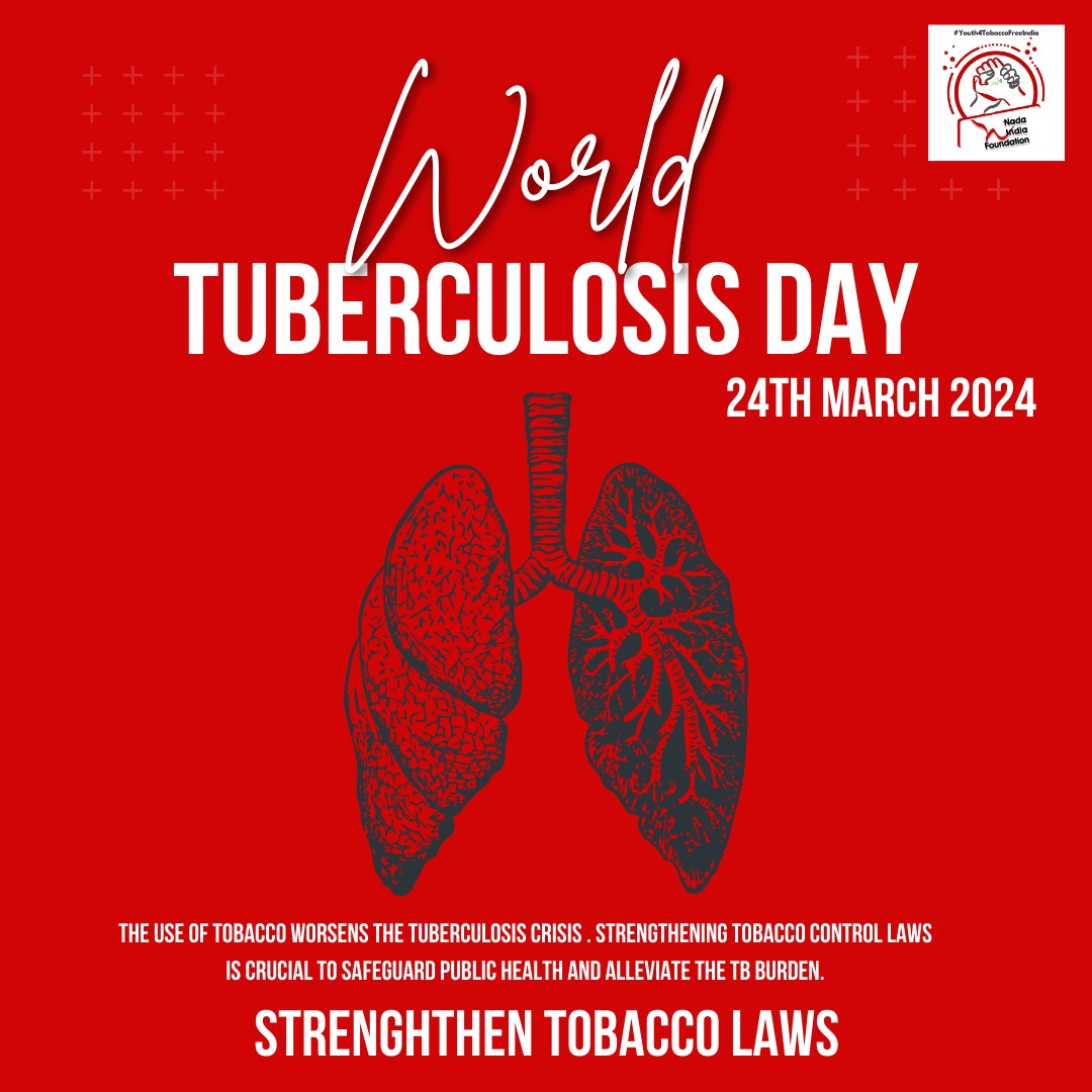 This #WorldTuberculosisDay let's emphasize the importance of tobacco control in Tuberculosis prevention. Tobacco smoke damages the lungs, making individuals more prone to TB infection. By promoting smoke-free policies and encouraging smoking cessation, join to reduce burden of TB