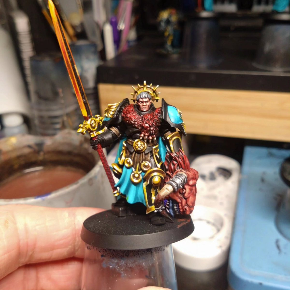 jwharton82's tweet photo. Wip of custodes tribune https://t.co/Lns7pcClIH