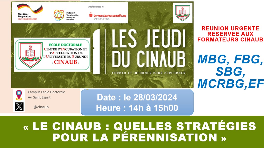 Le jeudi prochain, réunion interne avec les formateurs. Pas de journée thématique. On reprendra la semaine suivante.