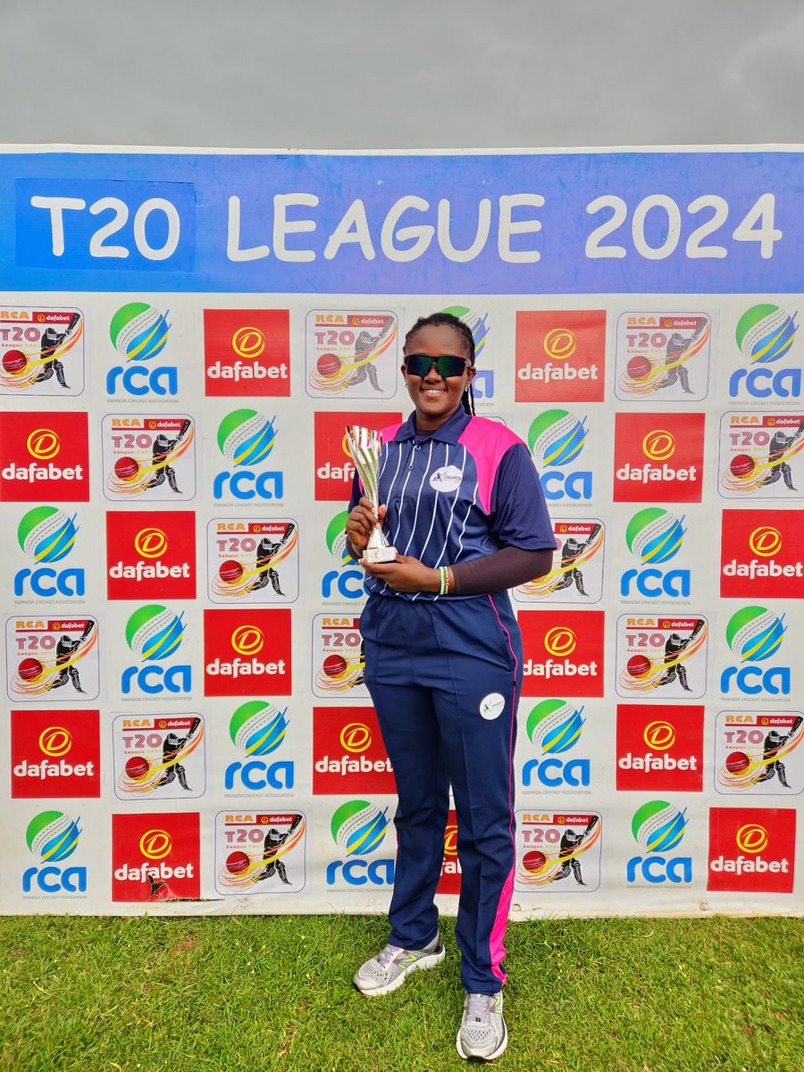 RwandaCricket's tweet image. RCA dafabet women T20 league 
Game 2 
Sorwathe CC 83/10 in 20 overs 
Charity CC 84/3 in 19.5 overs 
Charity won by 7 wickets 
Player of the match 
Diane Bimenyimana 3 for 12 in 4 overs.