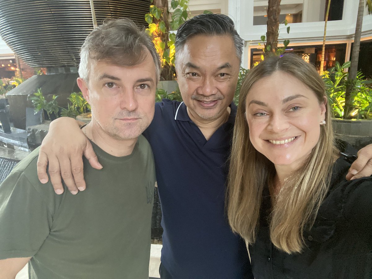 MariaTomak's tweet photo. With two outstanding Ambassadors.
Pleasure to meet in Jakarta with a great friend of Ukraine @dinopattidjalal whom we had an honour to host in Kyiv at the Crimea Global conference. Hope to continue cooperation with @fpcindo 
Thankful to @VHamianin for support for our delegation https://t.co/irFKj44ffb