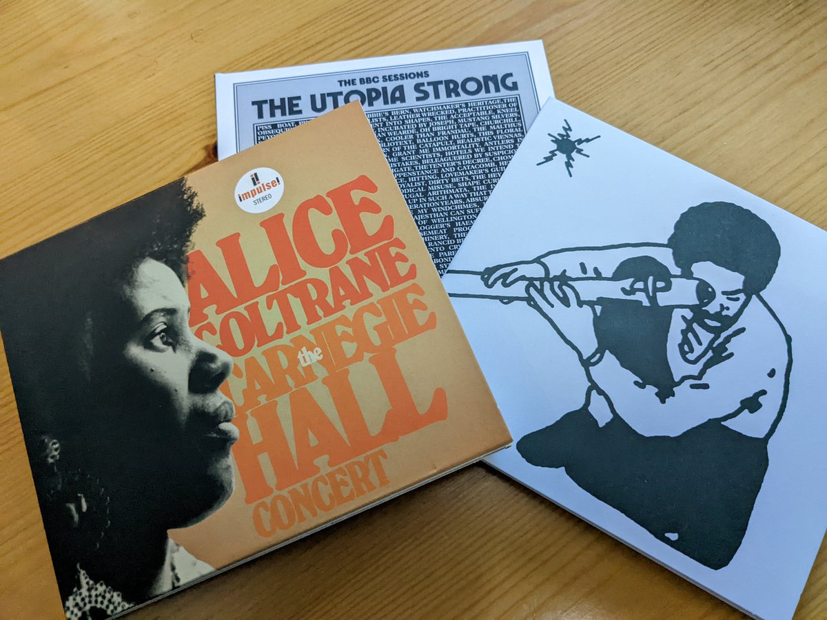 An instrumental theme to the latest CD purchases providing this weekend's listening. Treat yourself to a copy of @StrongUtopia BBC sessions, it's splendid and essential.