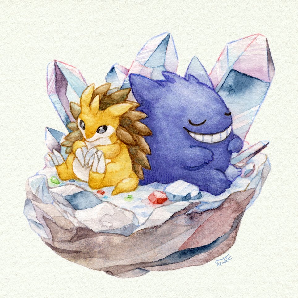 サンドパンとゲンガー 」|＊だてちゃん＊のイラスト