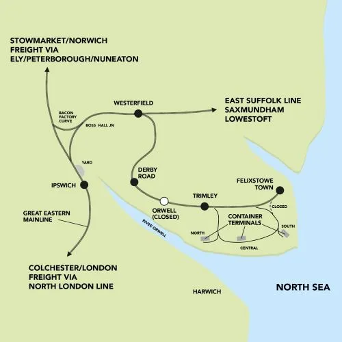 Ten years ago a vital link in Britain's rail freight network was officially opened, in East Anglia, enabling container trains from and to Felixstowe to bypass London railfuture.org.uk/article1452-st… Its use is limited until Haughley and Ely Junctions railfuture.org.uk/display2729 are upgraded.