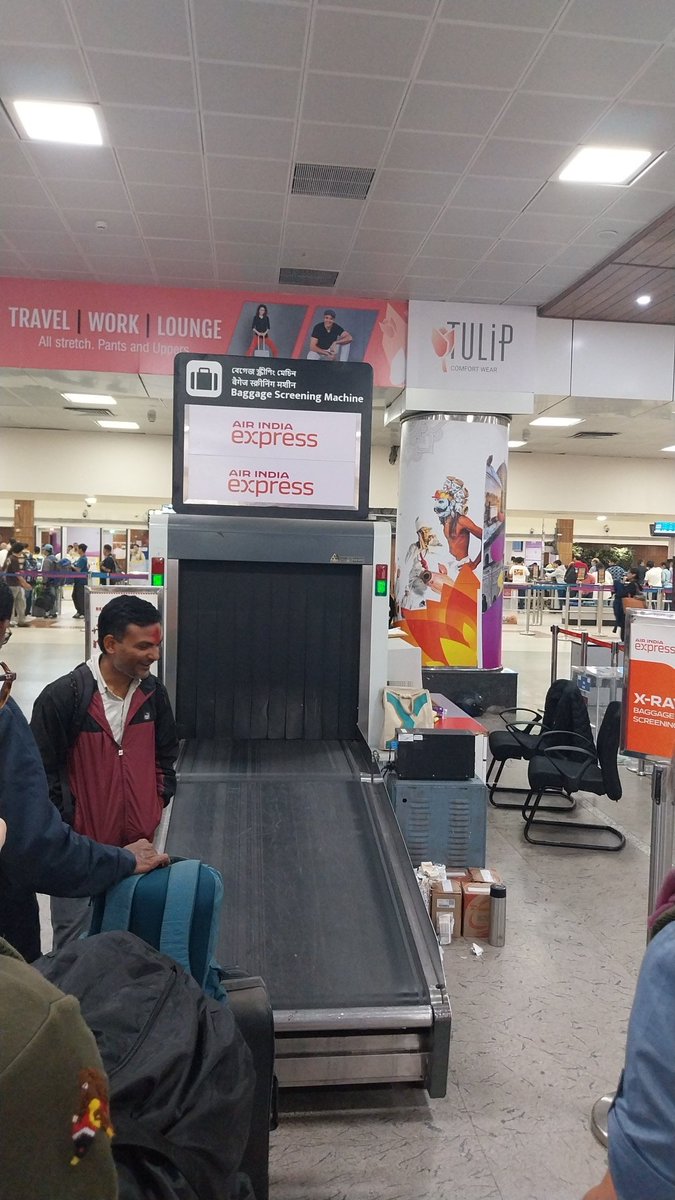 DKedare's tweet photo. Standing in the queue for luggage screeing at guwahati airport since last 30 min and there is no ground staff to help. @AirIndiaX please improve this https://t.co/JkKH2RJH7c