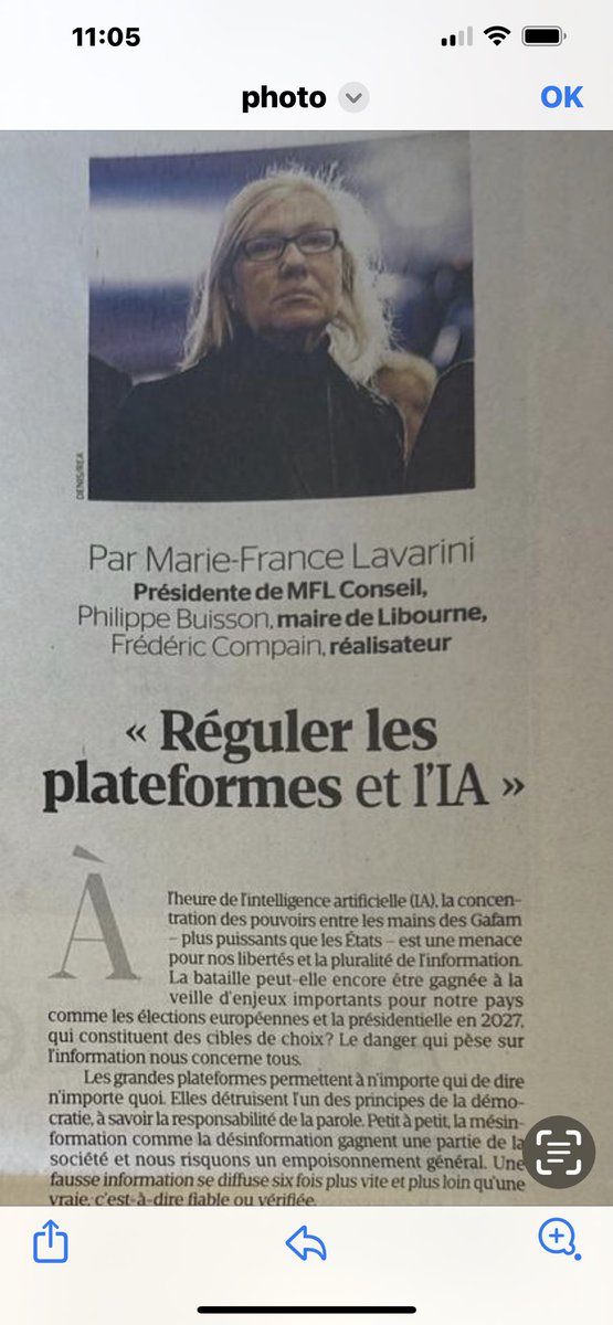 À lire dans ⁦@LaTribune⁩ Réguler les plateformes et l’IA et nommer un ministre de plein exercice pour gérer ces enjeux majeurs #démocratie #IA #Information